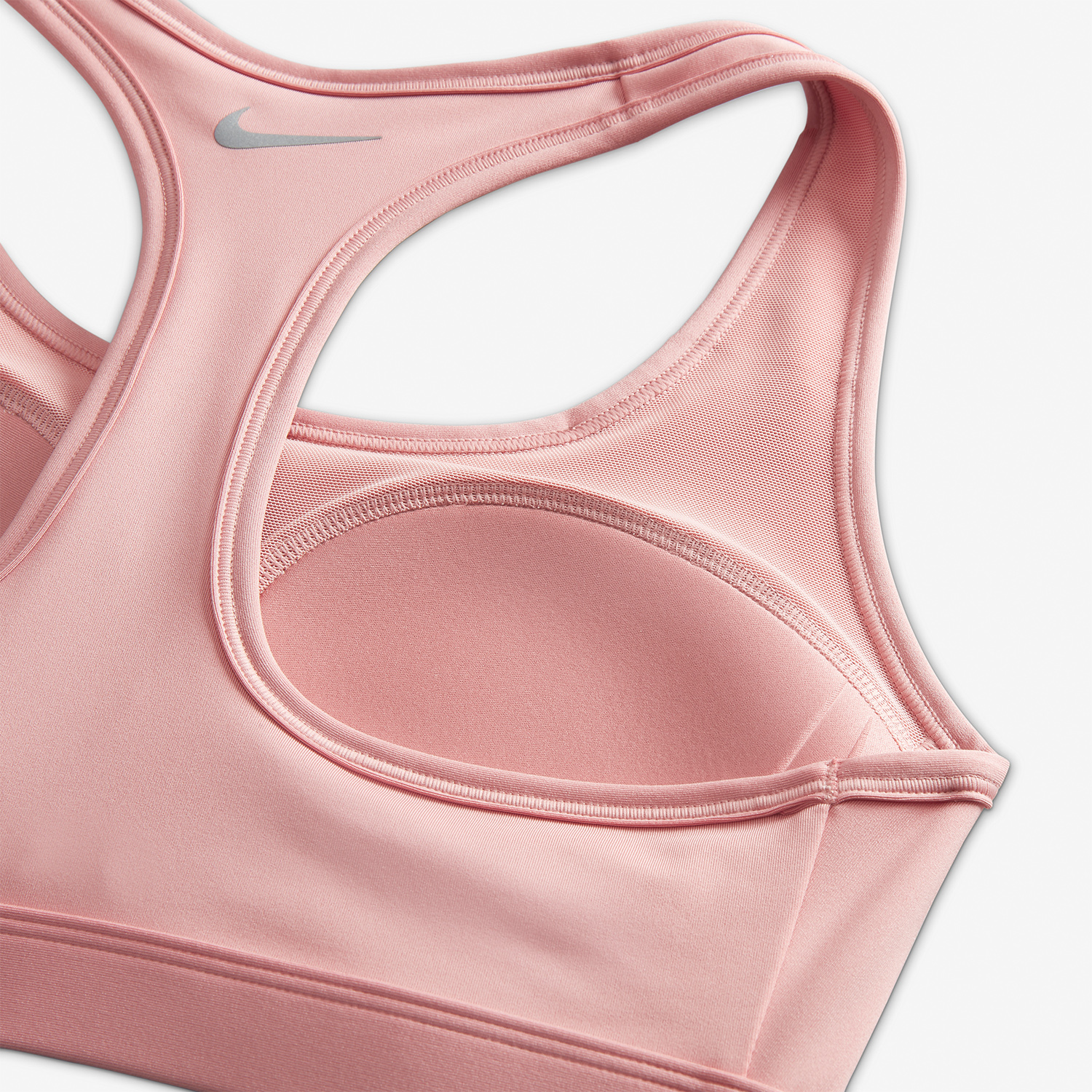Nike Dri-FIT Swoosh Reggiseno Sportivo Red Stardust/Guava Ice/Laser Fuchsia