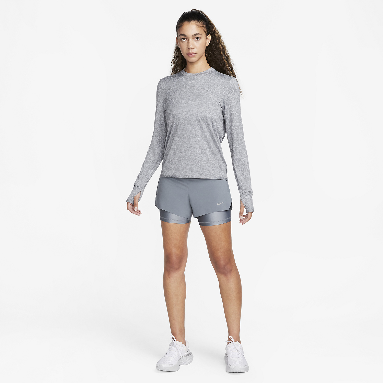 Nike Dri-FIT Swift Element UV Maglia Smoke Grey/Reflective Silver