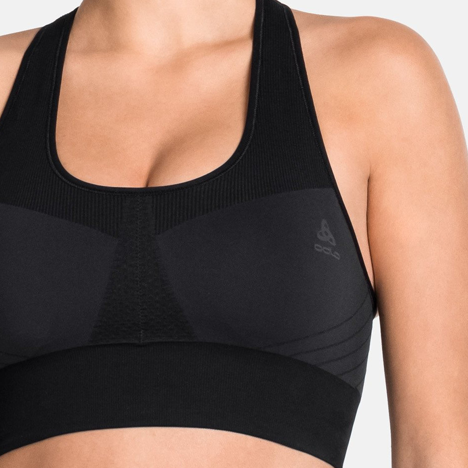 Odlo Logo Reggiseno Sportivo Black