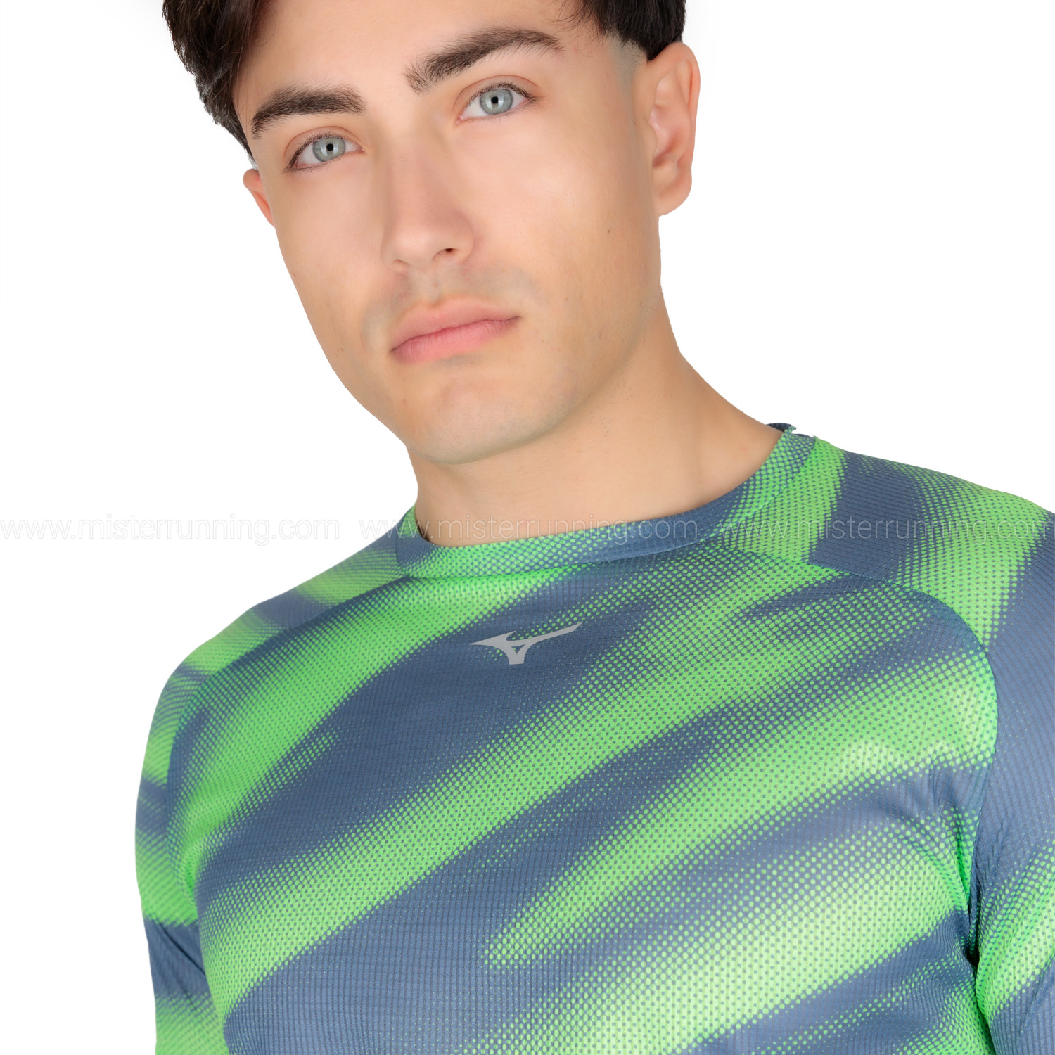 Mizuno Dryaeroflow Graphic Print Maglietta Light Green