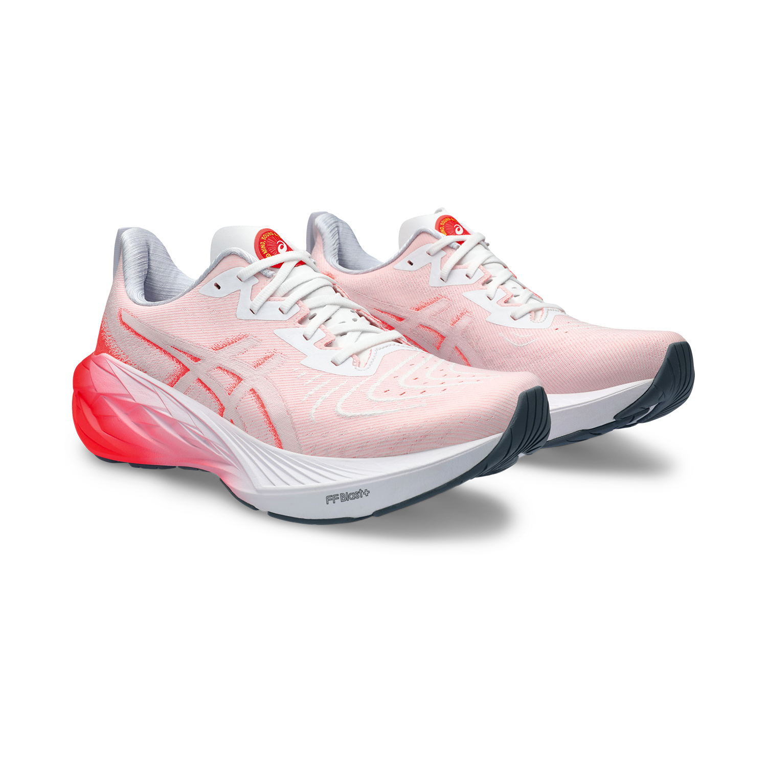 Asics Novablast 4 White/Sunrise Red