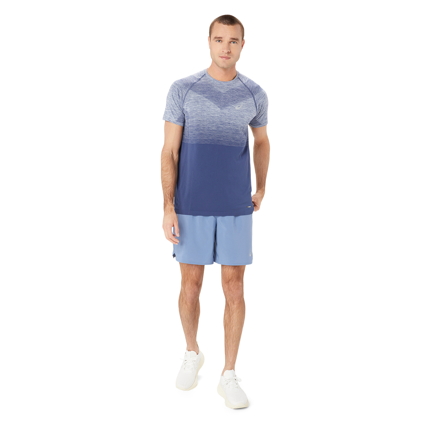 Asics Seamless Maglietta Denim Blue/Thunder Blue