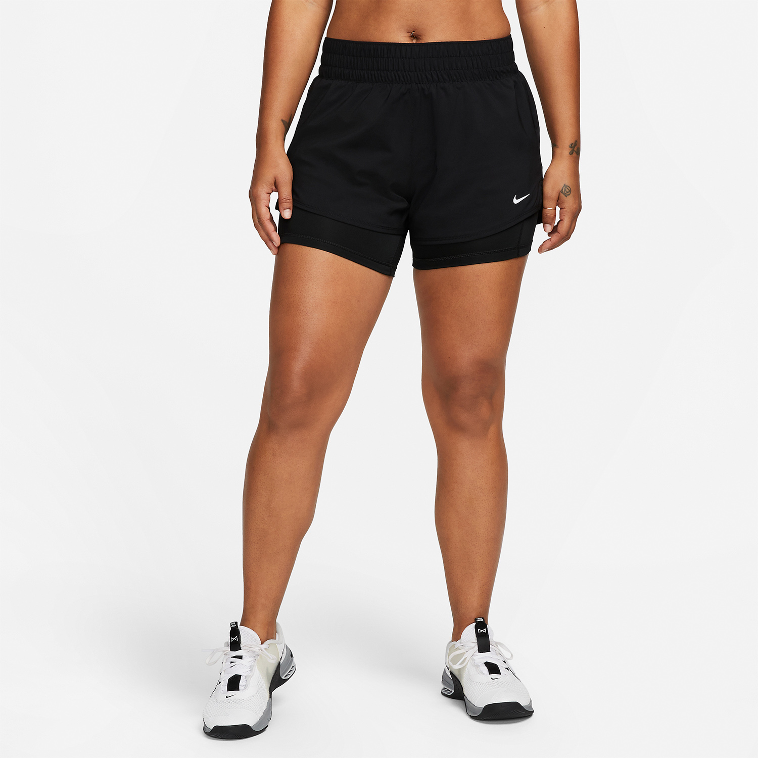 Nike Dri-FIT One 2 in 1 3in Pantaloncini Black/Reflective Silver