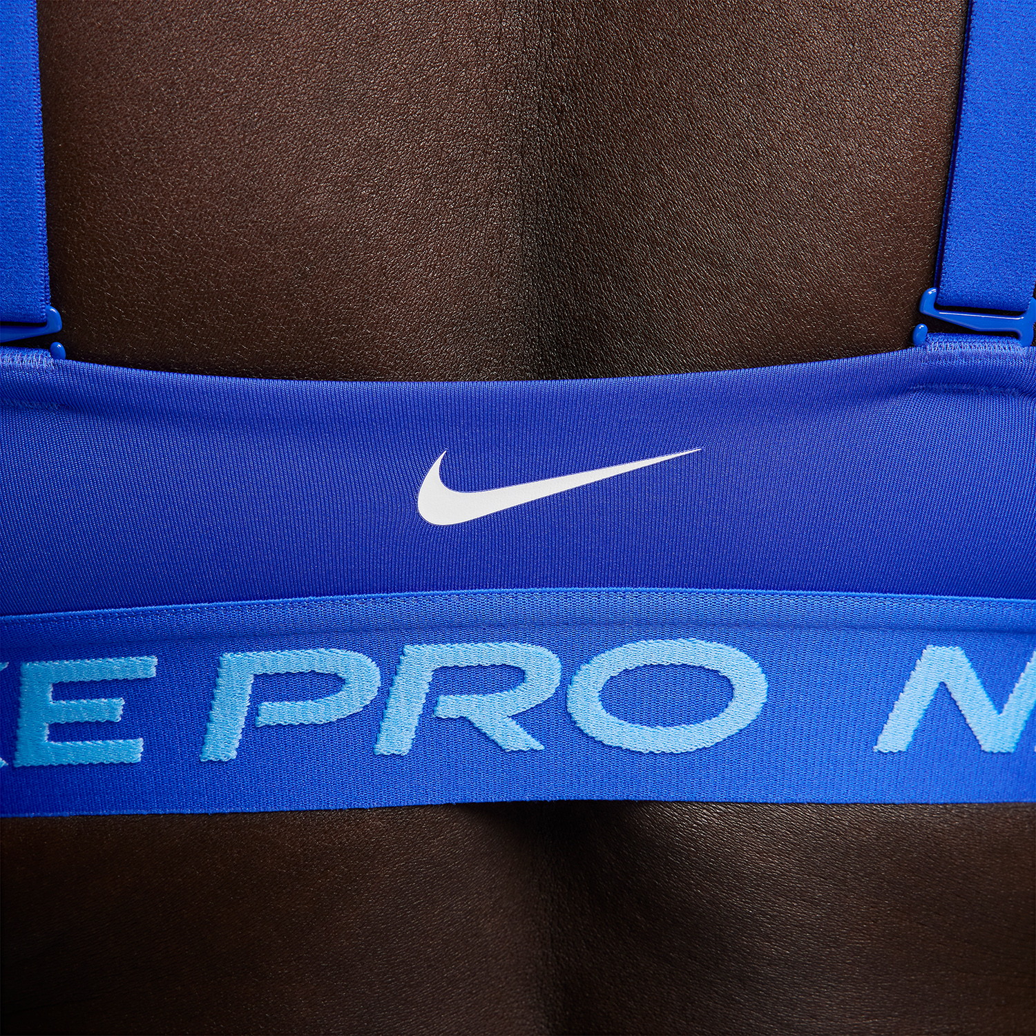 Nike Pro Indy Plunge Reggiseno Sportivo Hyper Royal/University Blue/White