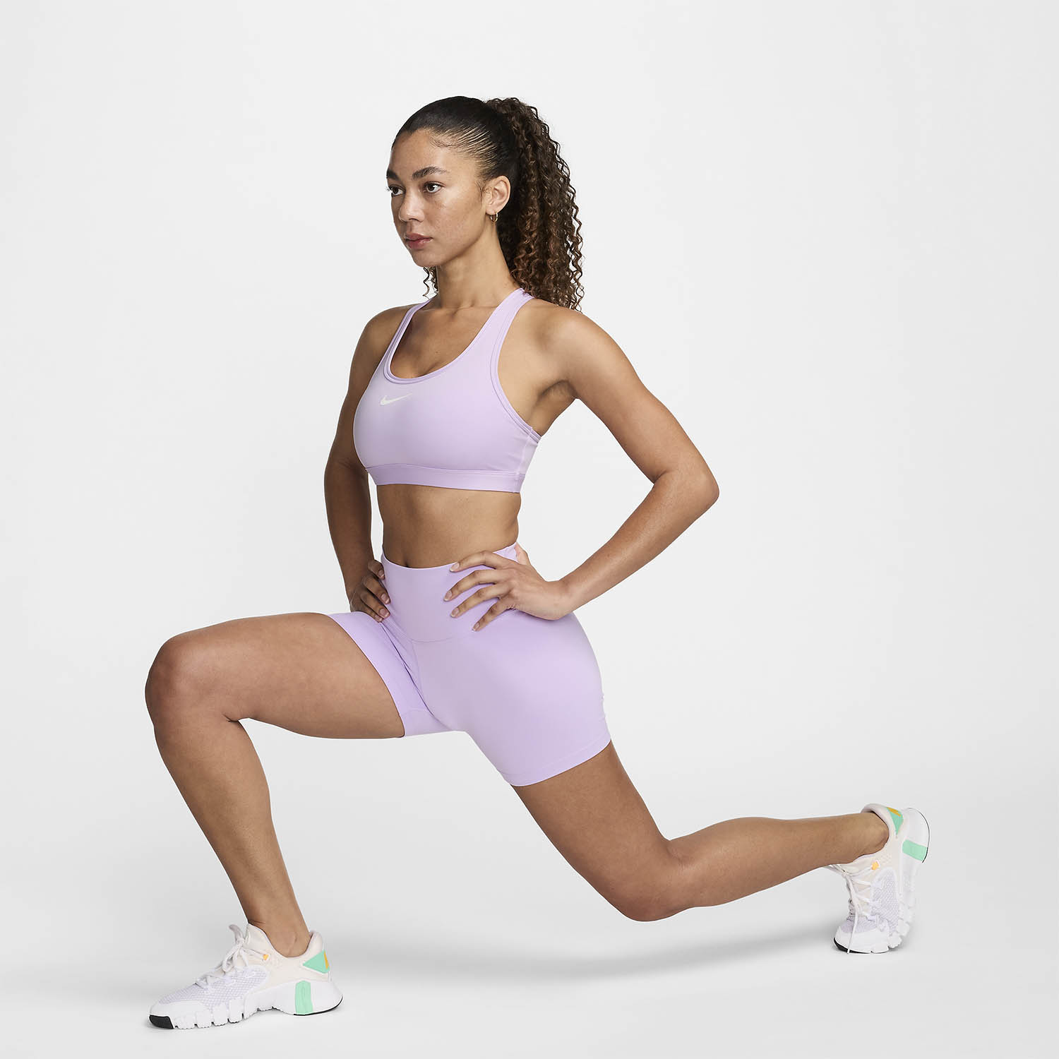 Nike Swoosh Dri-FIT Reggiseno Sportivo Violet Mist/White