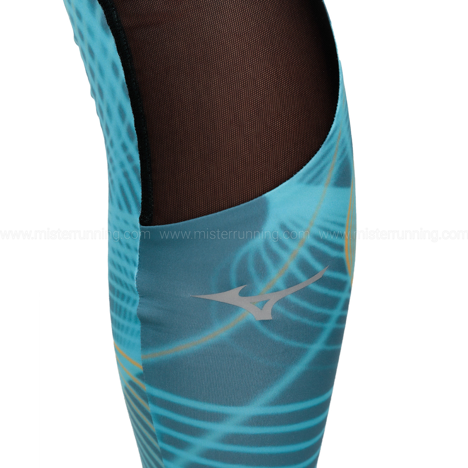 Mizuno Printed Tights Copen Blue