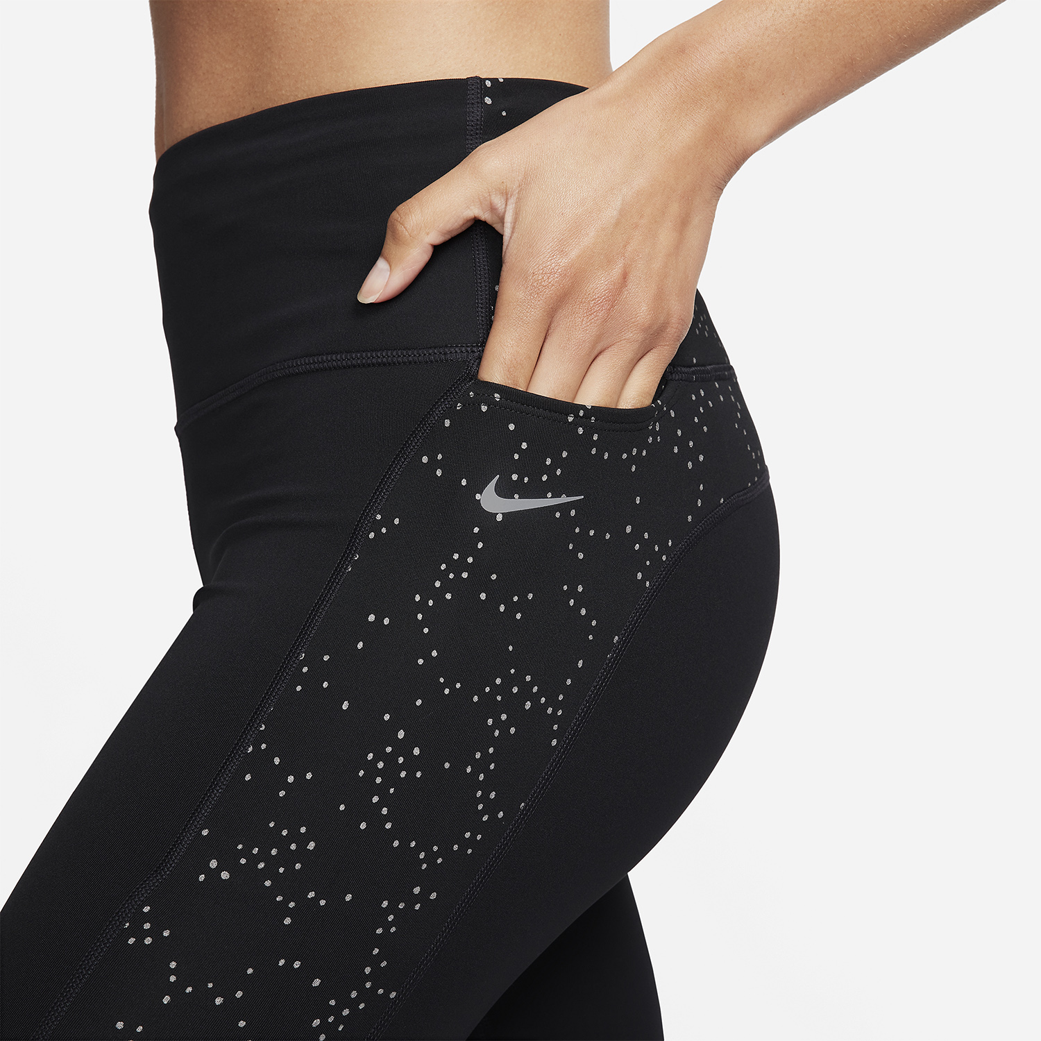 Nike Dri-FIT Fast 7/8 Tights Black/Reflective Silver