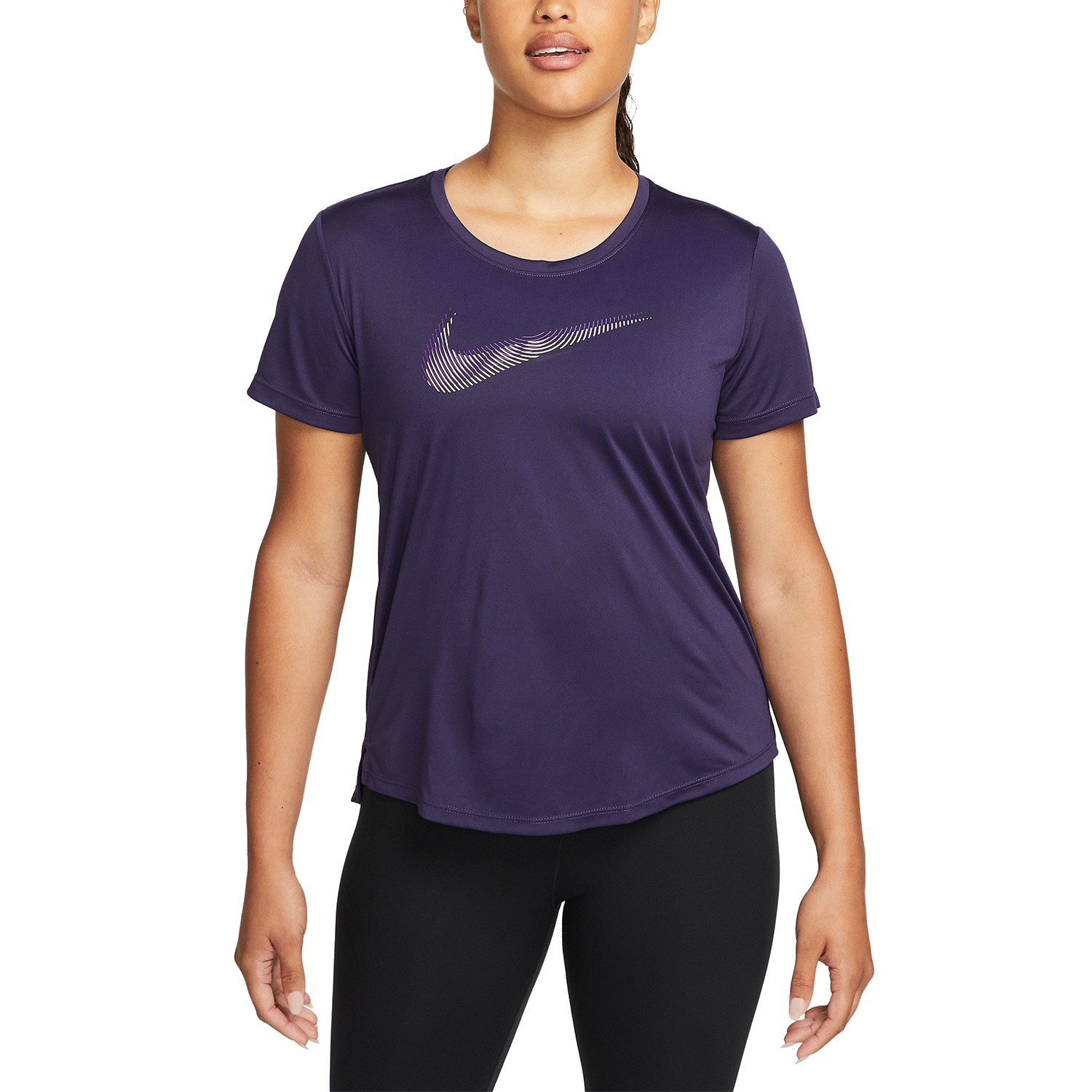Nike Dri-FIT Swoosh Maglietta Purple Ink/Disco Purple