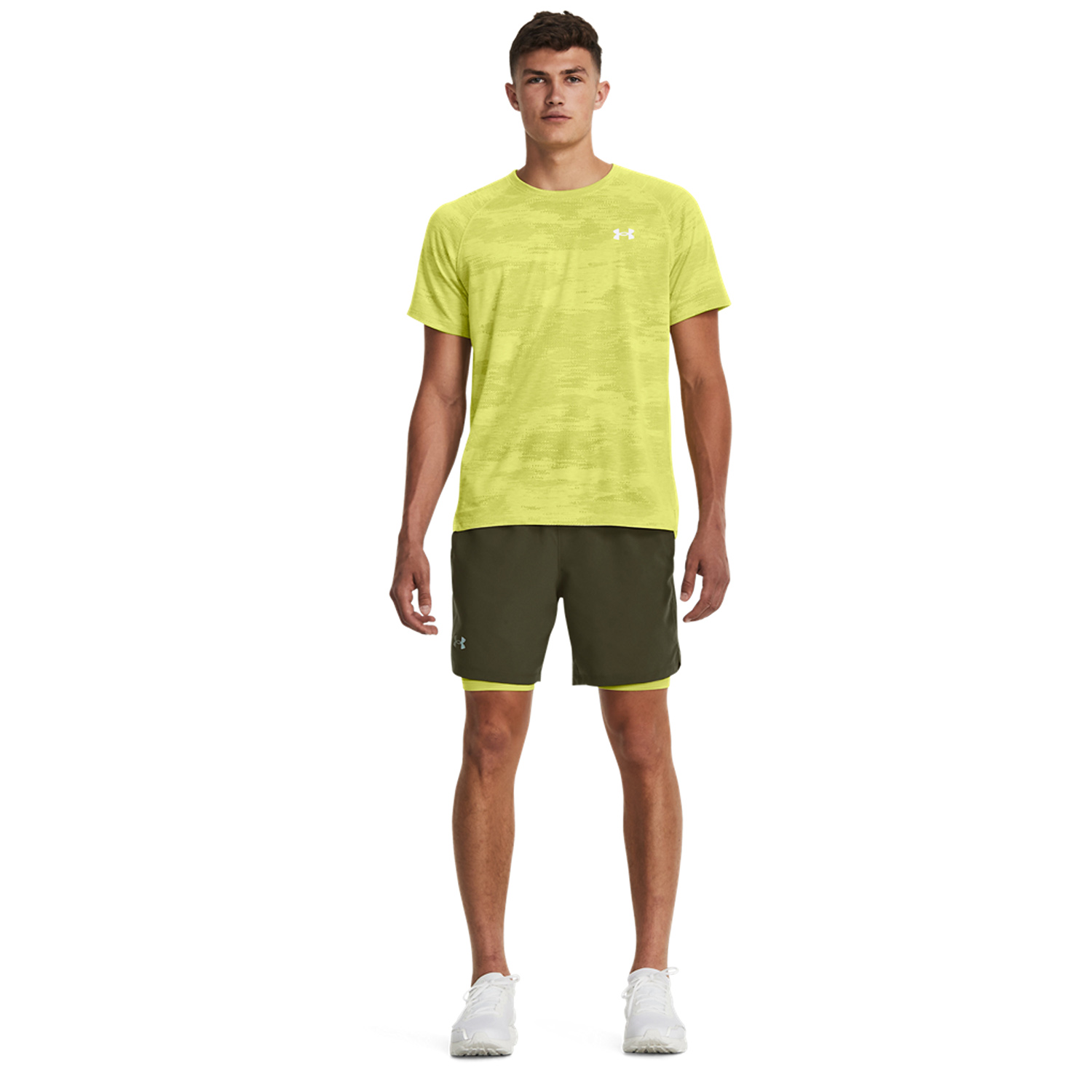 Under Armour Launch 2 in 1 7in Pantaloncini Marine Od Green/Black