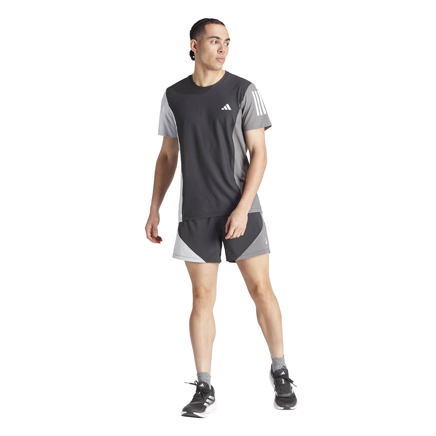 adidas Own The Run Print Maglietta Black/Halsil/Grey Five