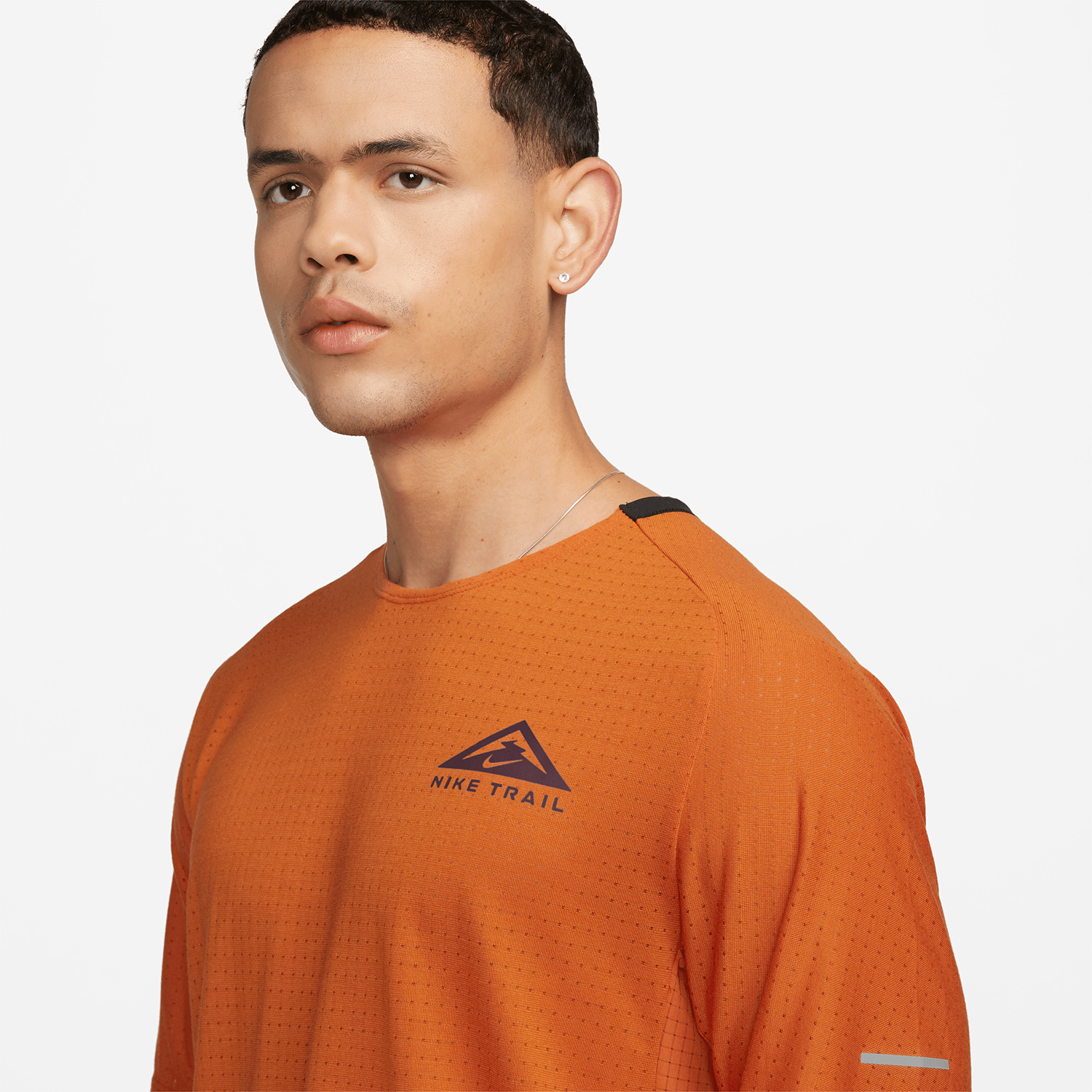 Nike Dri-FIT Solar Chase Maglietta Campfire Orange/Night Maroon