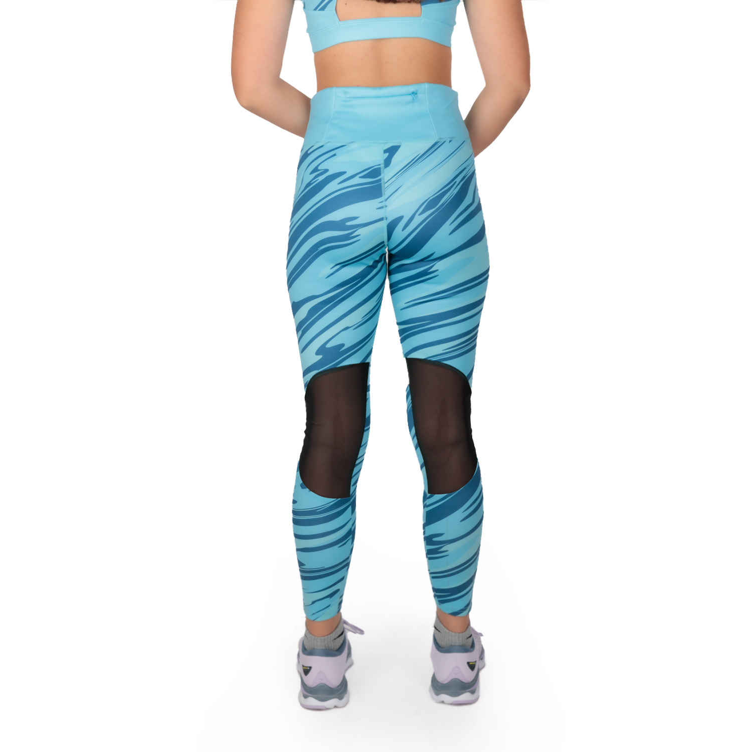 Mizuno 7/8 Printed Tights Maui Blue