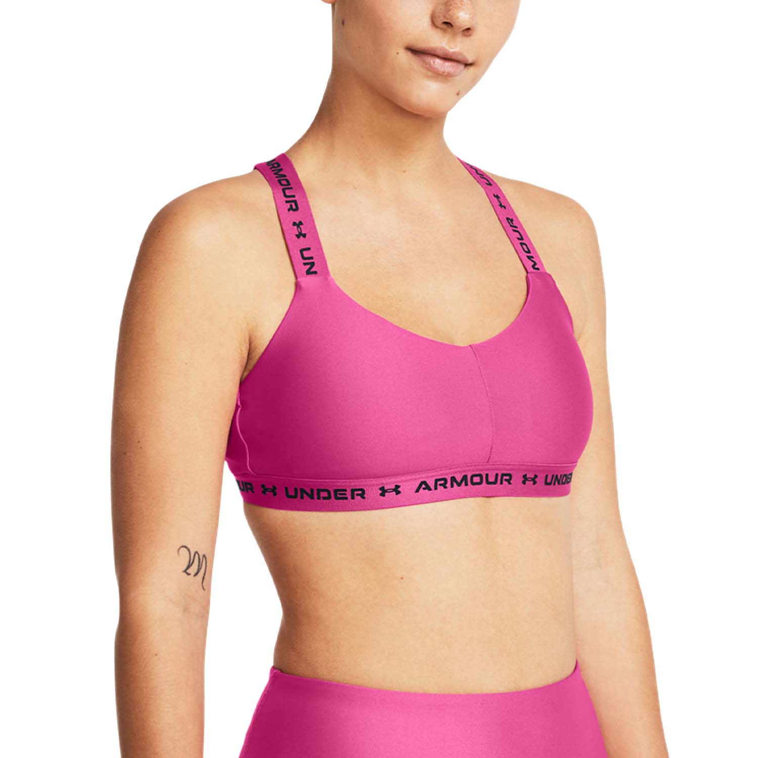 Under Armour Crossback Low Reggiseno Sportivo Astro Pink/Black