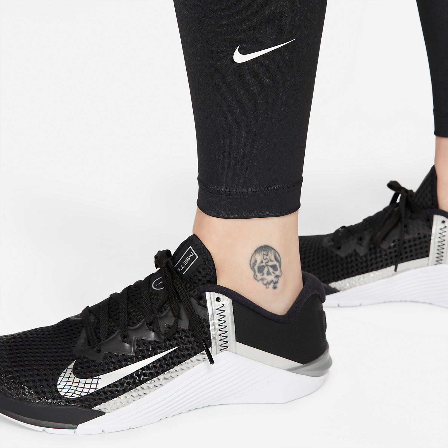 Nike Dri-FIT One Shine Tights Black/White