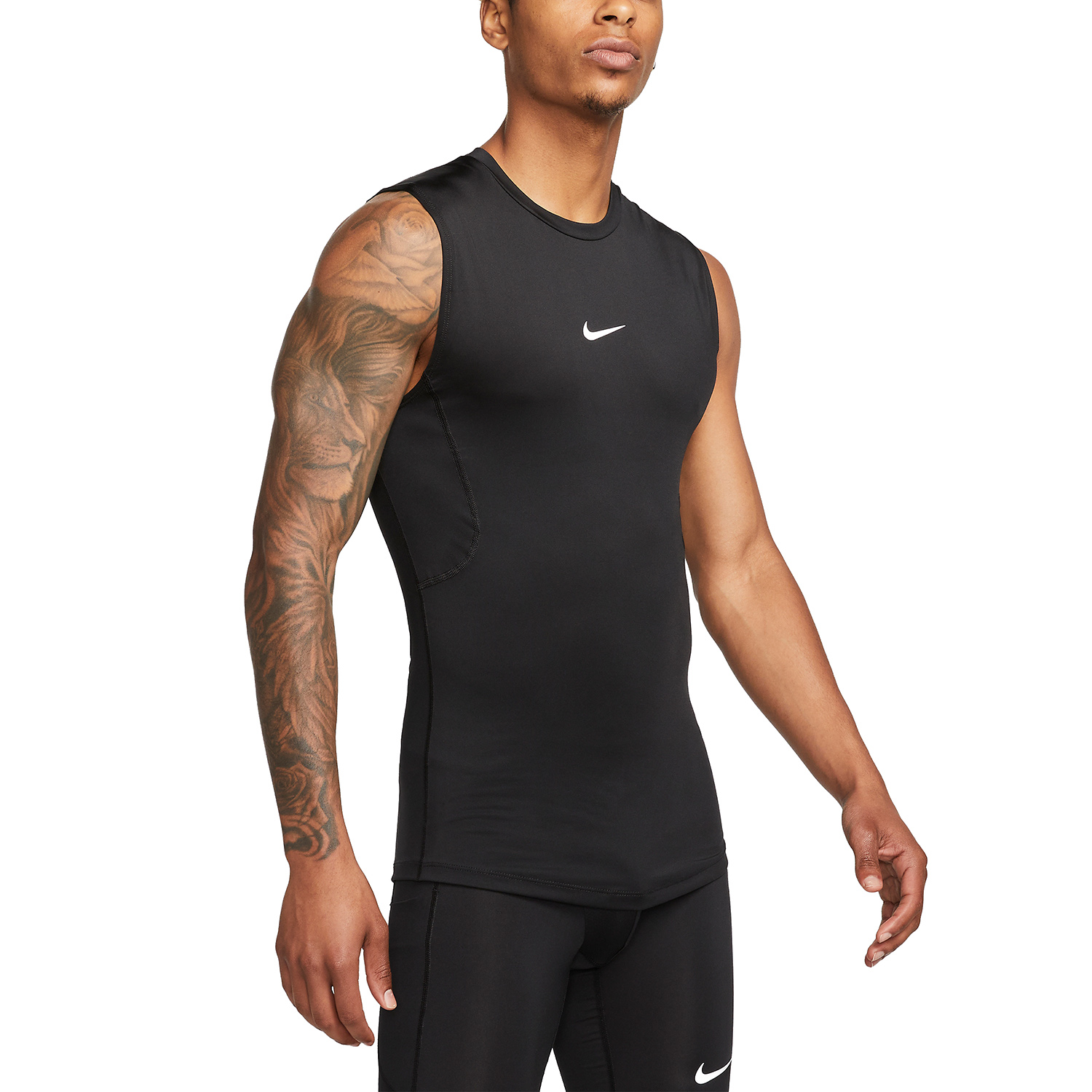 Nike Pro Dri-FIT Logo Canotta Black/White