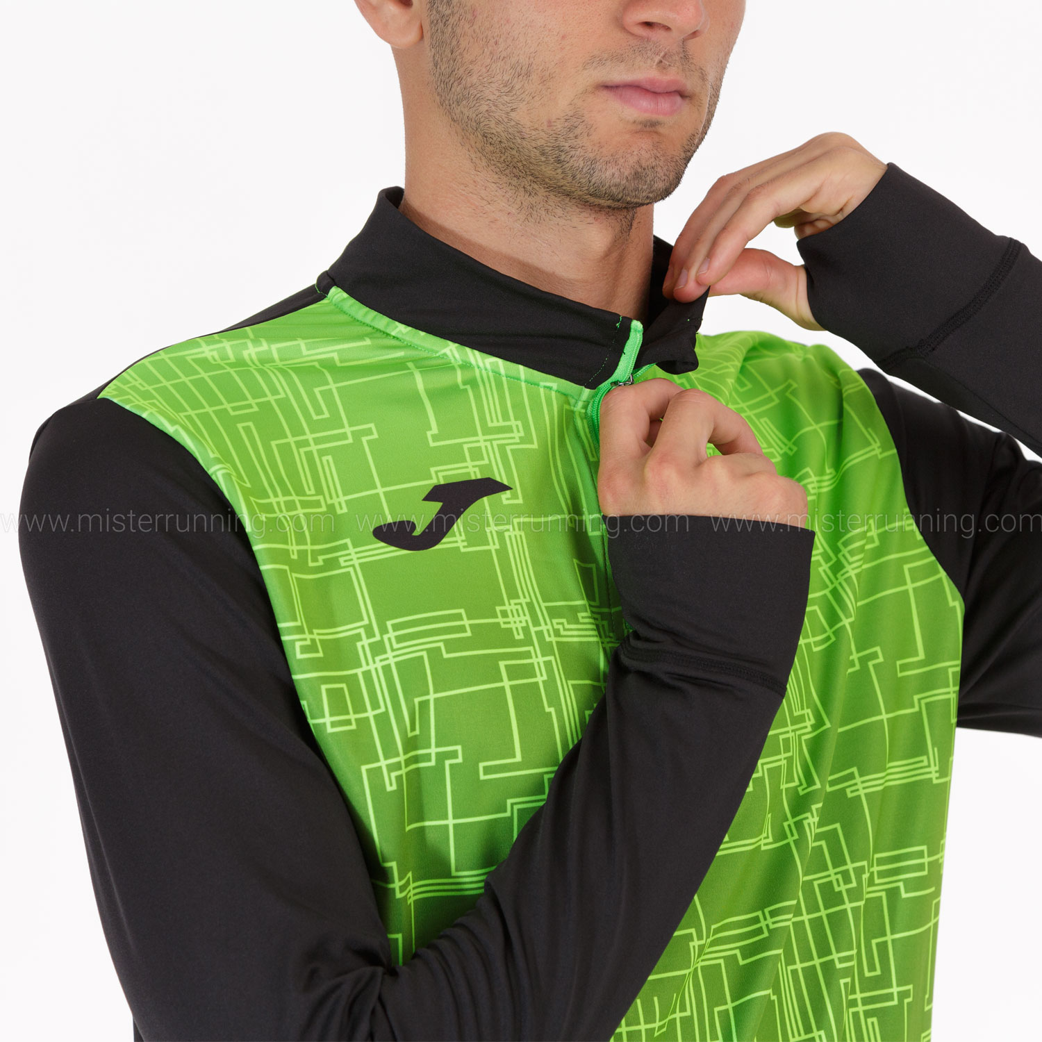 Joma Elite VIII Maglia Black/Green Fluor