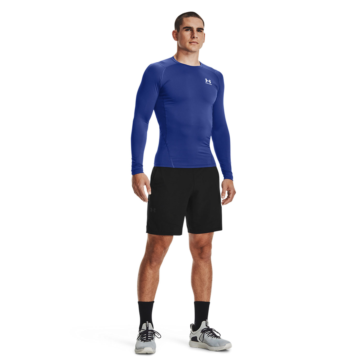 Under Armour HeatGear Compression Maglia Royal/White