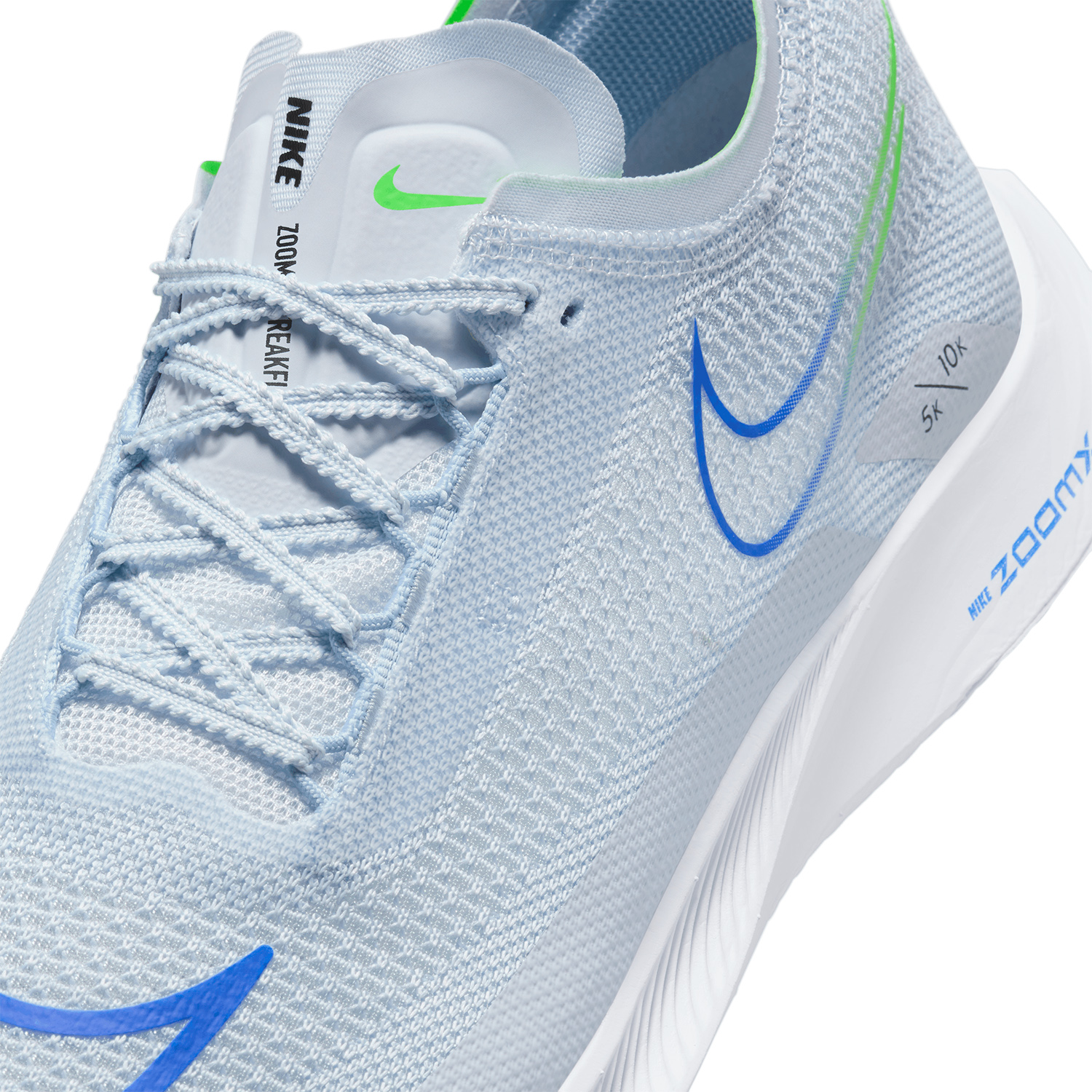 Nike ZoomX Streakfly Football Grey/Green Strike/Racer Blue
