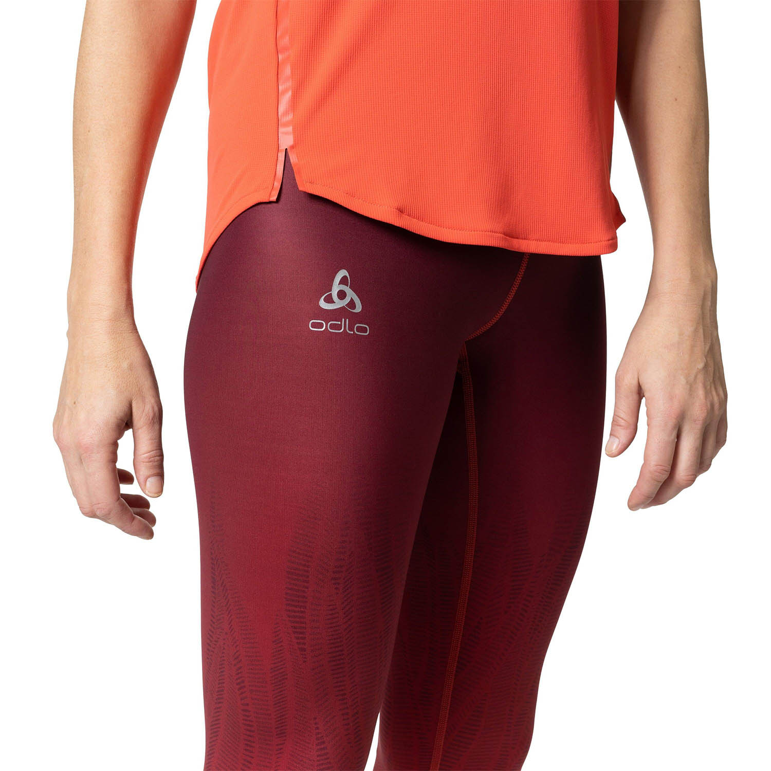 Odlo Zeroweight Print Tights American Beauty