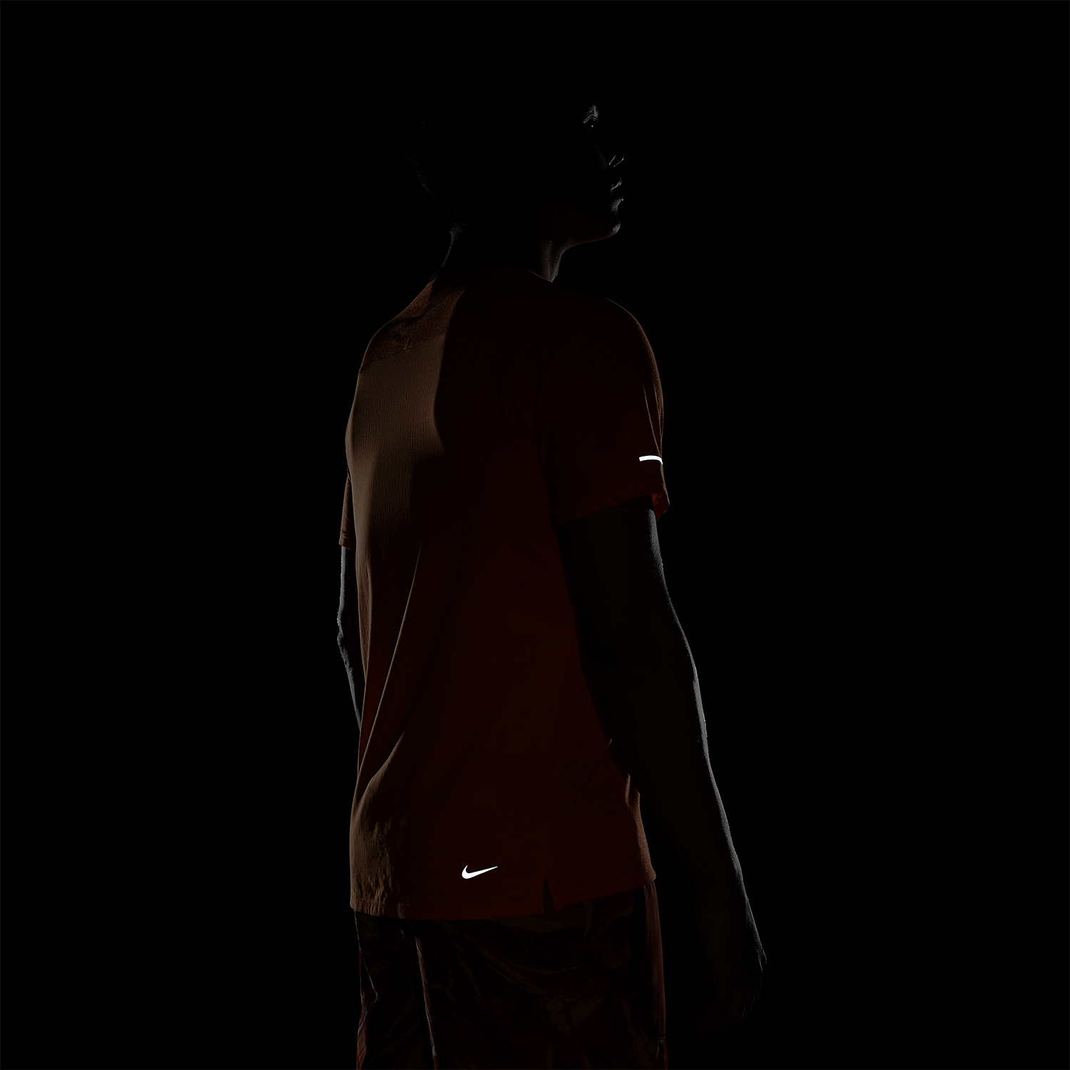 Nike Dri-FIT Solar Chase Maglietta Bright Mandarin/Olive Flak