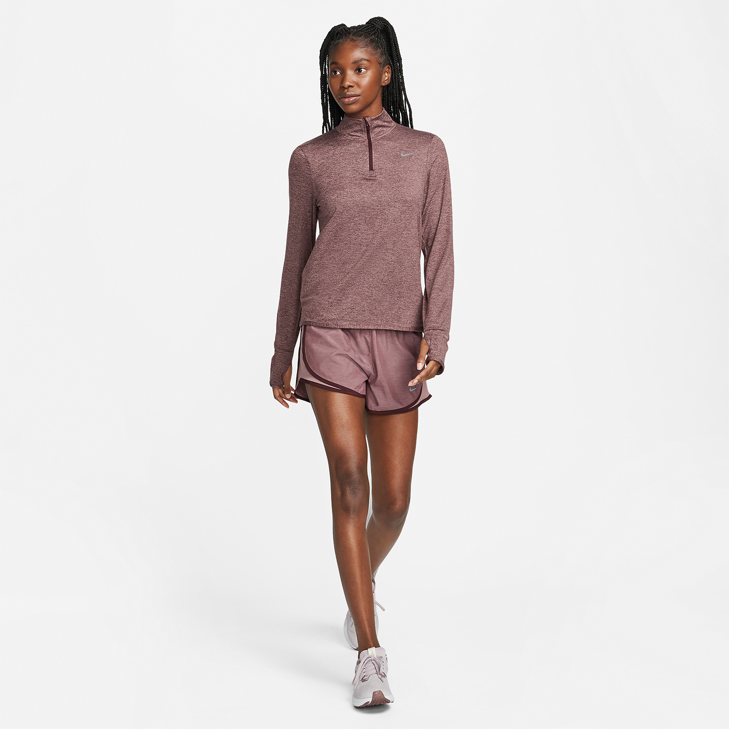 Nike Element Maglia Burgundy Crush/Reflective Silver