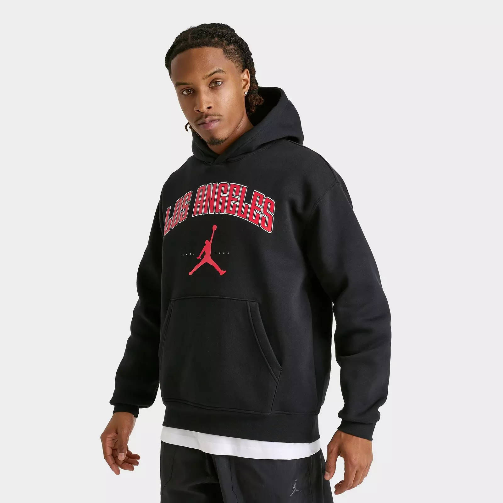 Men's Jordan Los Angeles Big Logo Fleece Pullover Hoodie