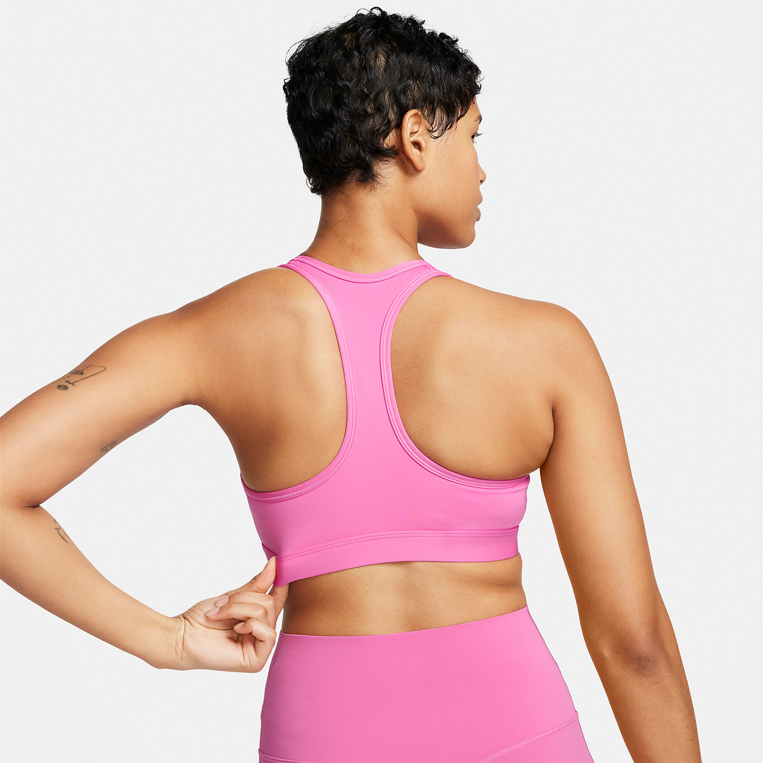 Nike Swoosh Dri-FIT Reggiseno Sportivo Playful Pink/White
