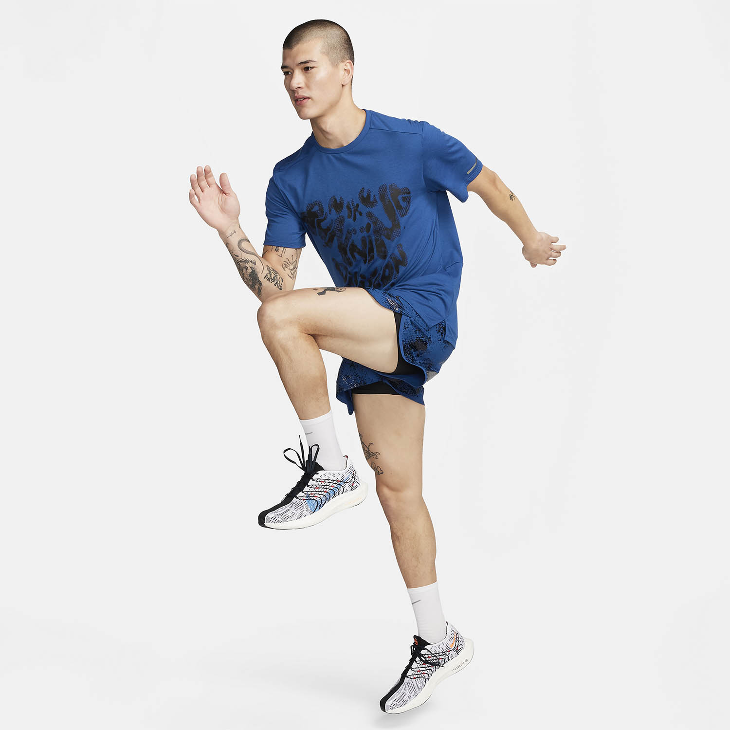 Nike Rise 365 Maglietta Court Blue/Black/Reflective Black