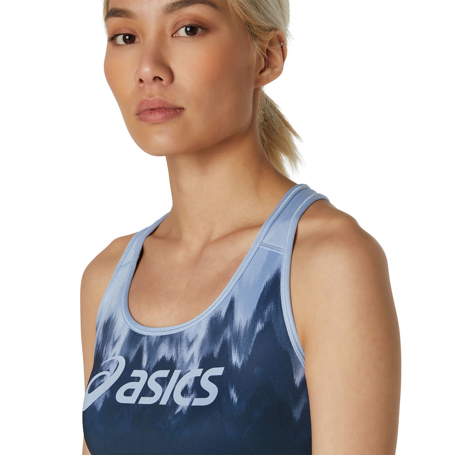 Asics Logo Kasane Reggiseno Sportivo Mist/French Blue