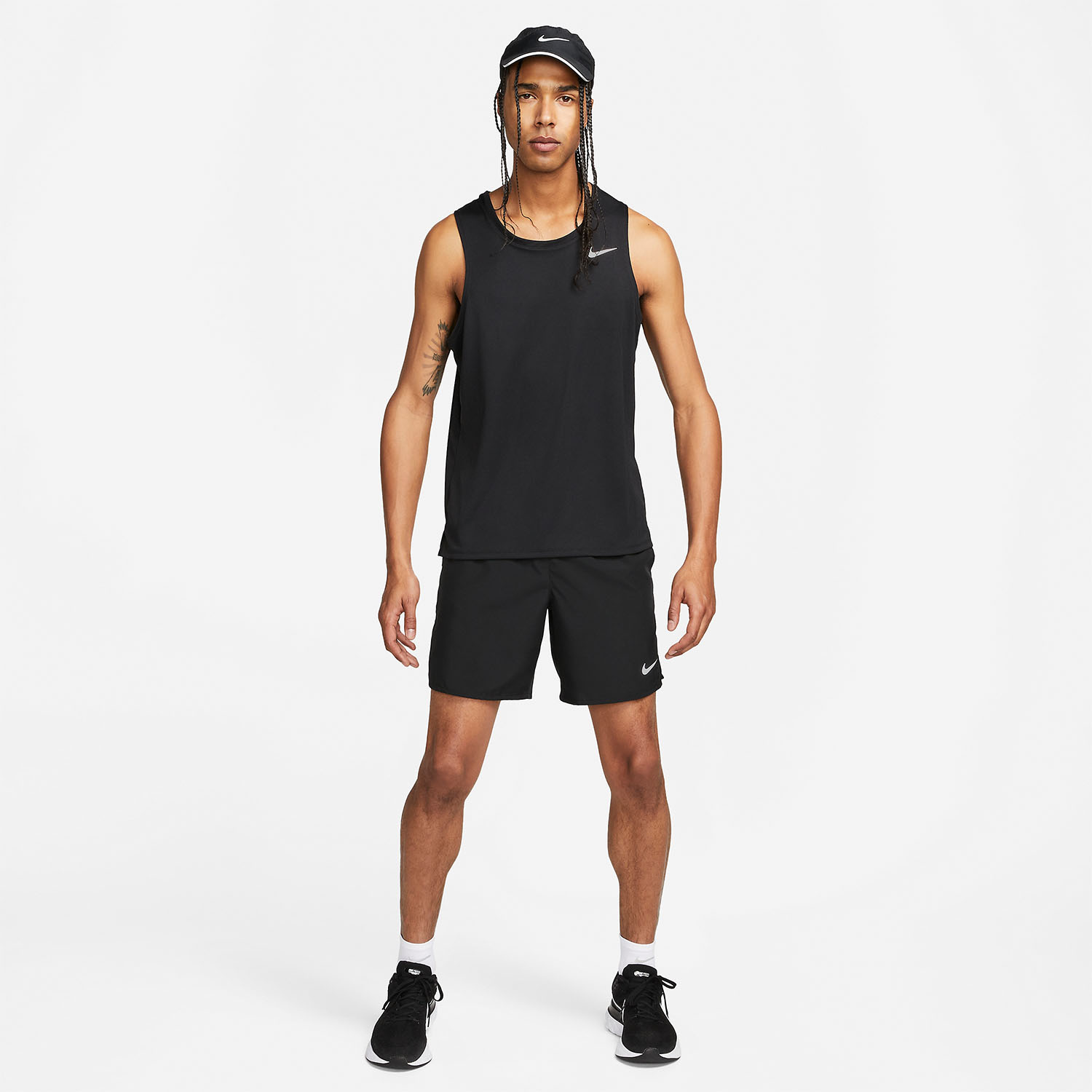 Nike Dri-FIT Miler Run Canotta Black/Reflective Silver