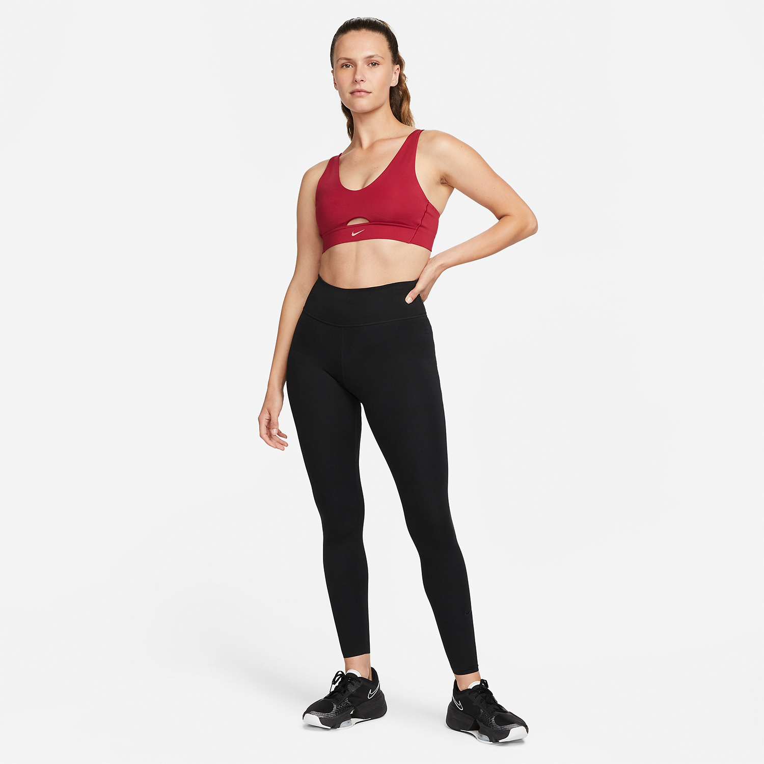 Nike Dri-FIT Indy Reggiseno Sportivo Noble Red/Red Stardust