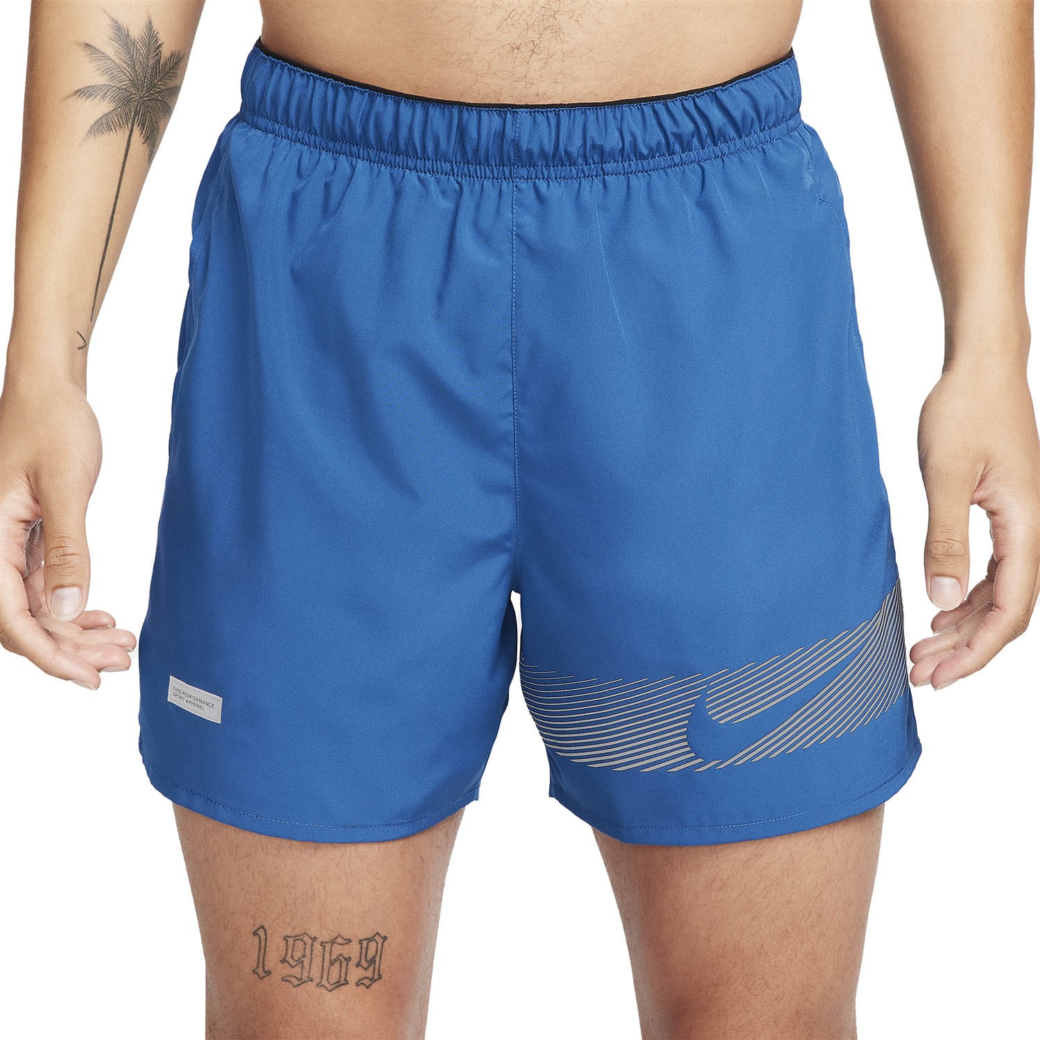 Nike Dri-FIT Challenger Flash 5in Pantaloncini Court Blue/Black/Reflective Silver