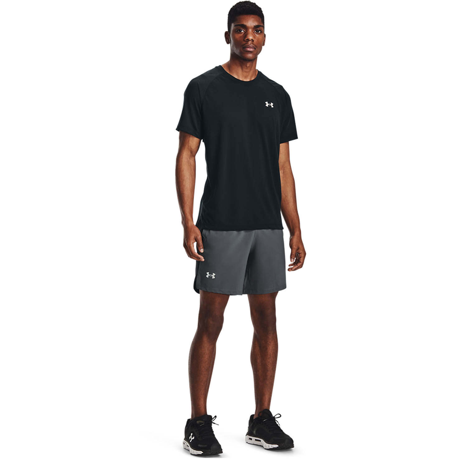 Under Armour Launch 7in Pantaloncini Pitch Gray/Black/Reflective