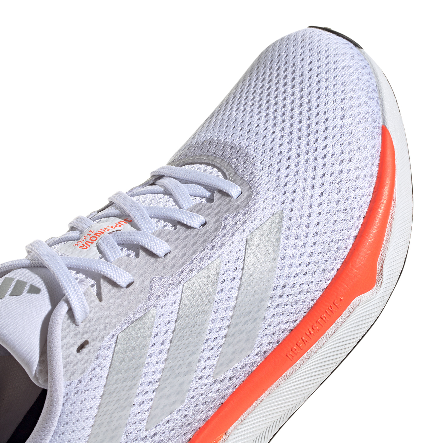 adidas Supernova Stride Cloud White/Silver Metallic/Solar Red