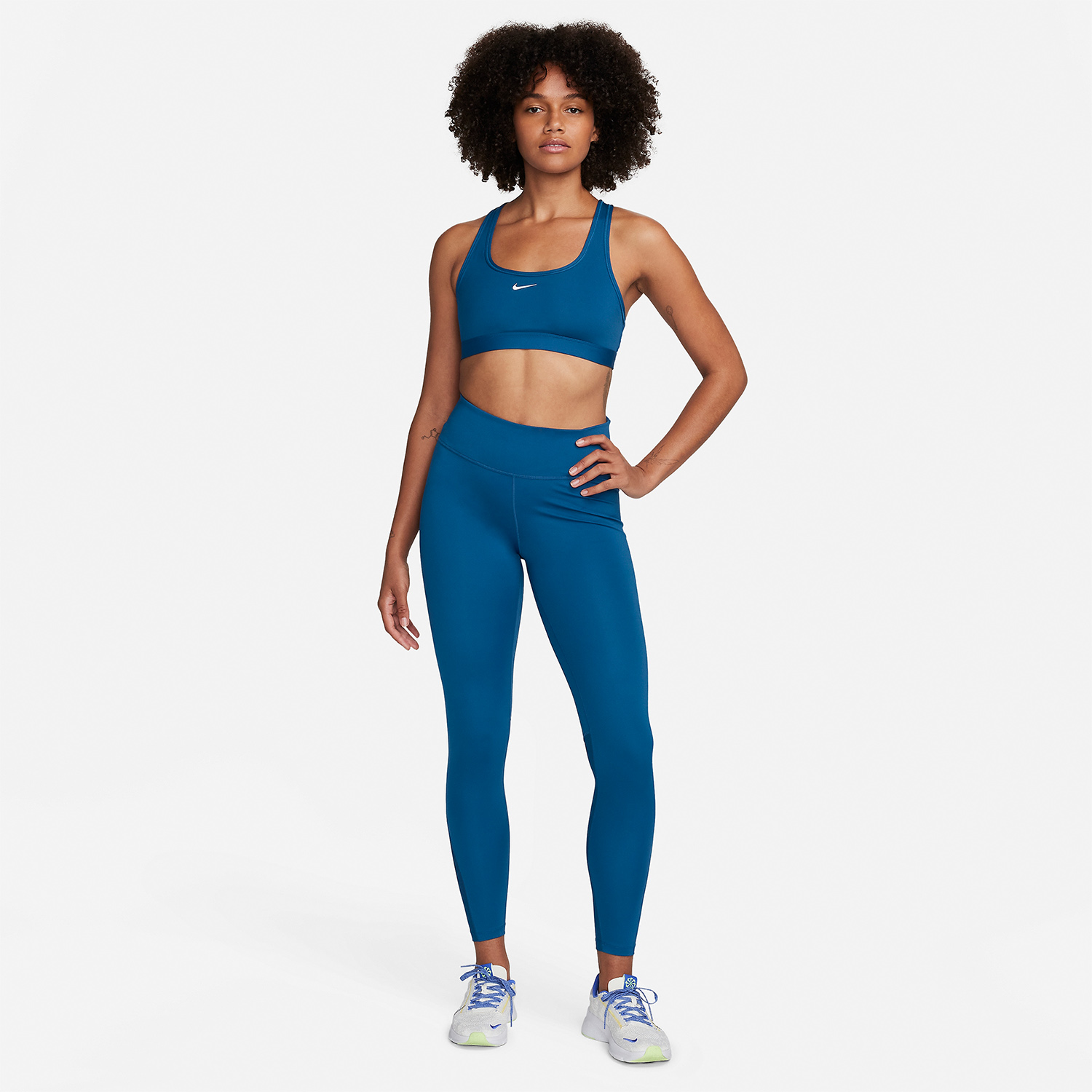 Nike One Mid Rise 7/8 Tights Court Blue/White