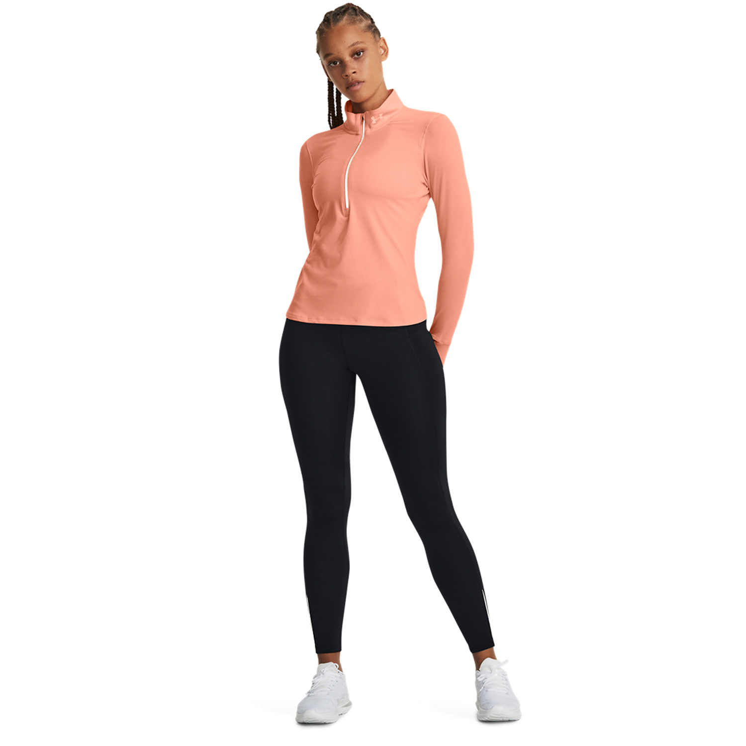 Under Armour Qualifier Run 2.0 Maglia Bubble Peach/Reflective