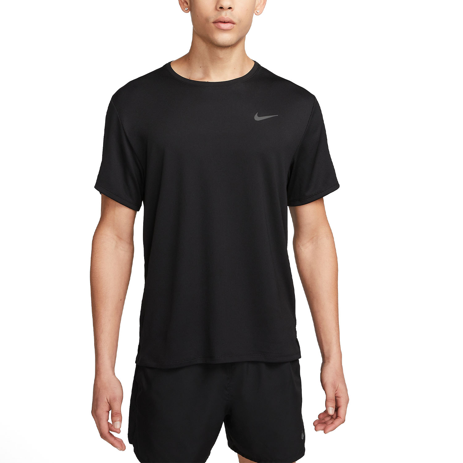 Nike Dri-FIT UV Run Division Miler Maglietta Black/Reflective Silver