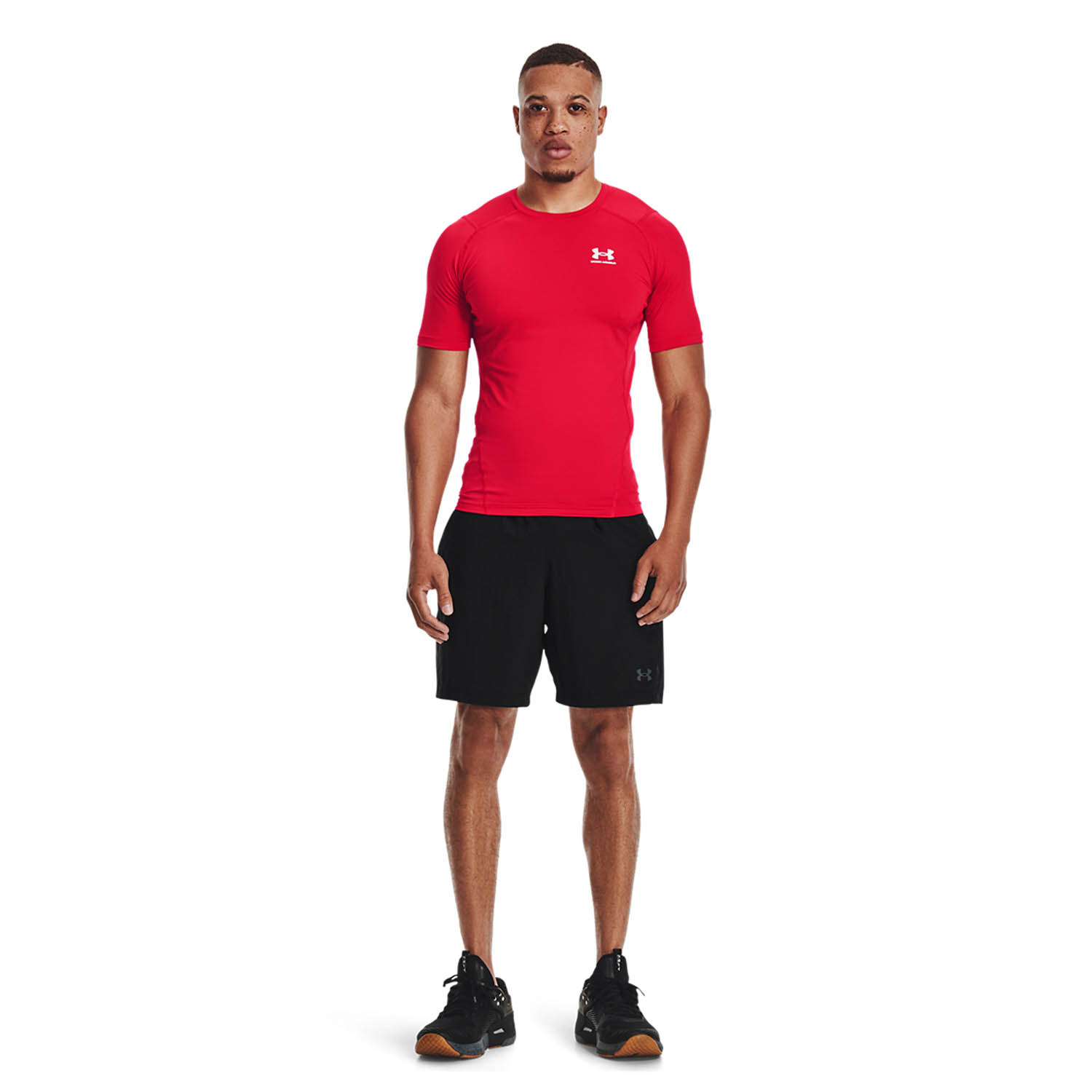 Under Armour HeatGear Compression Logo Maglietta Red/White