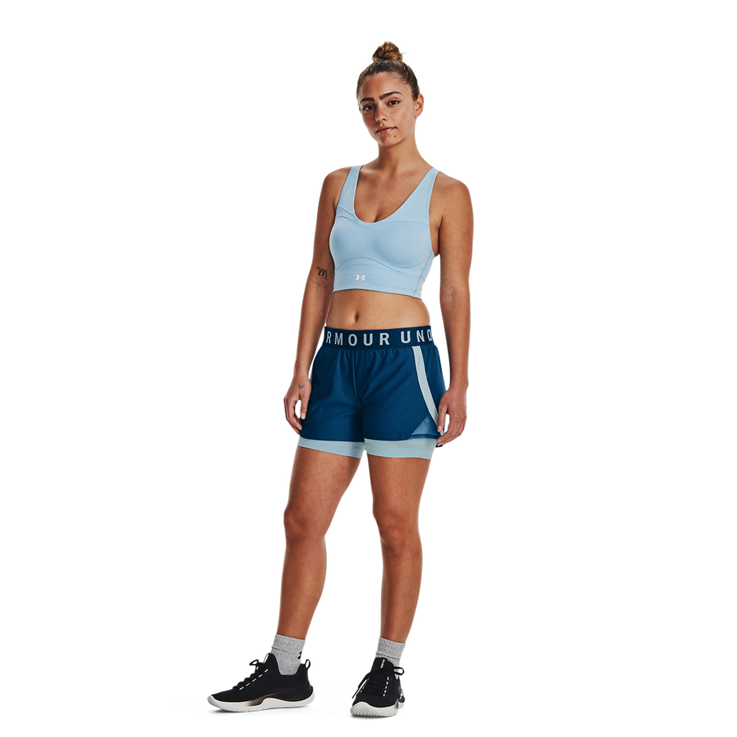 Under Armour Play Up 2 in 1 3in Pantaloncini Varsity Blue/Blizzard