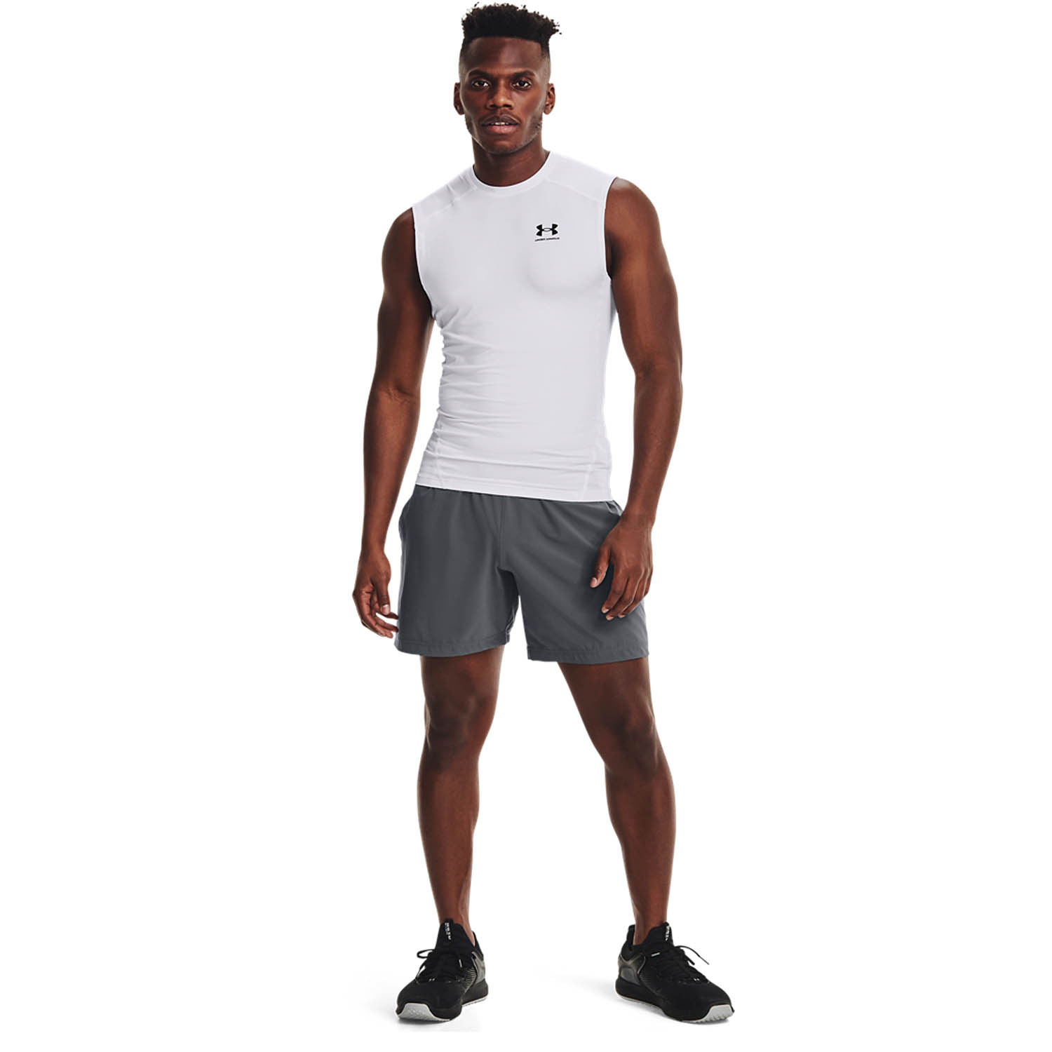 Under Armour HeatGear Compression Canotta White/Black