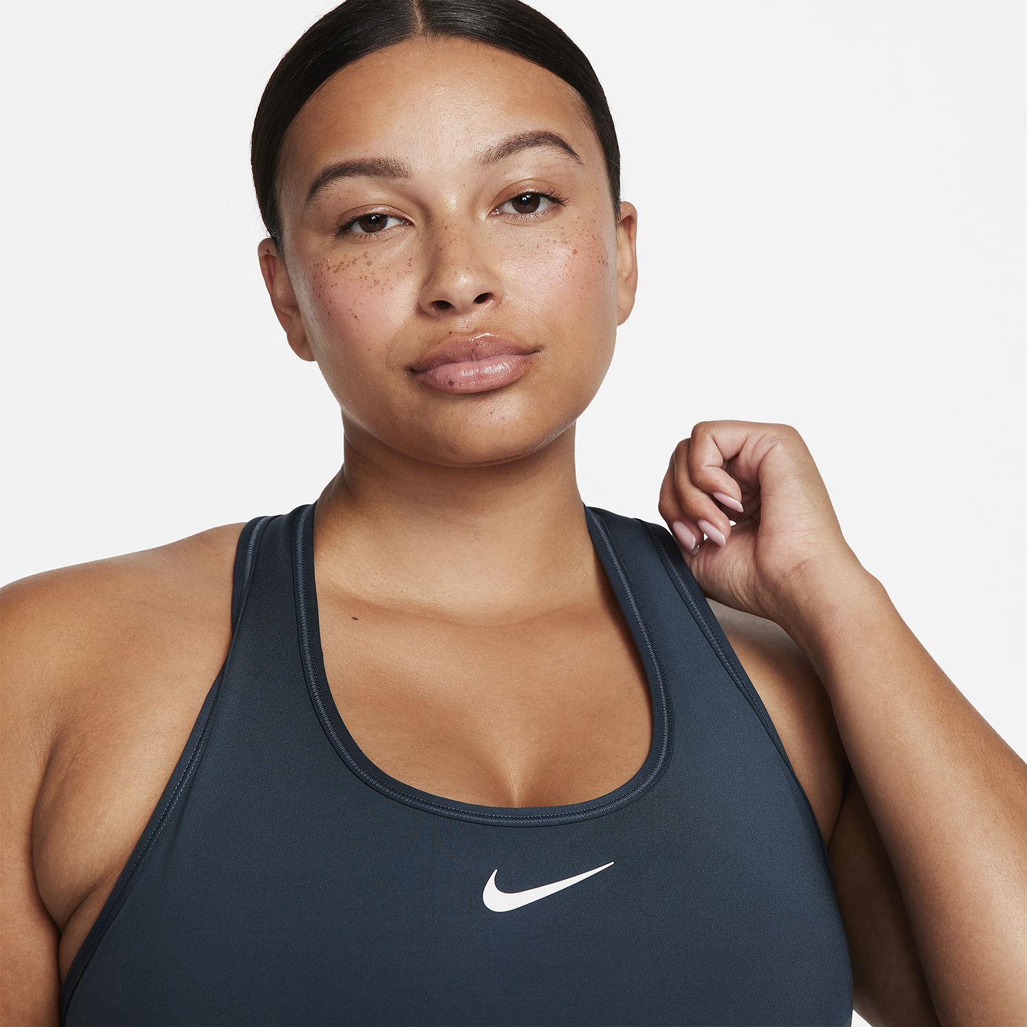 Nike Swoosh Dri-FIT Reggiseno Sportivo Deep Jungle/White