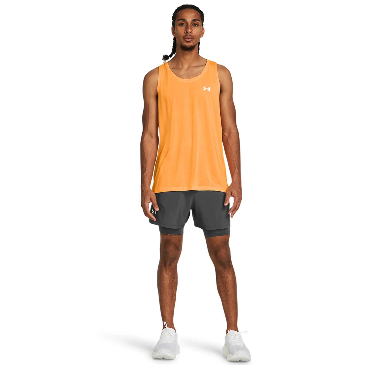 Under Armour Launch 5in 2 in 1 Pantaloncini Castlerock/Reflective