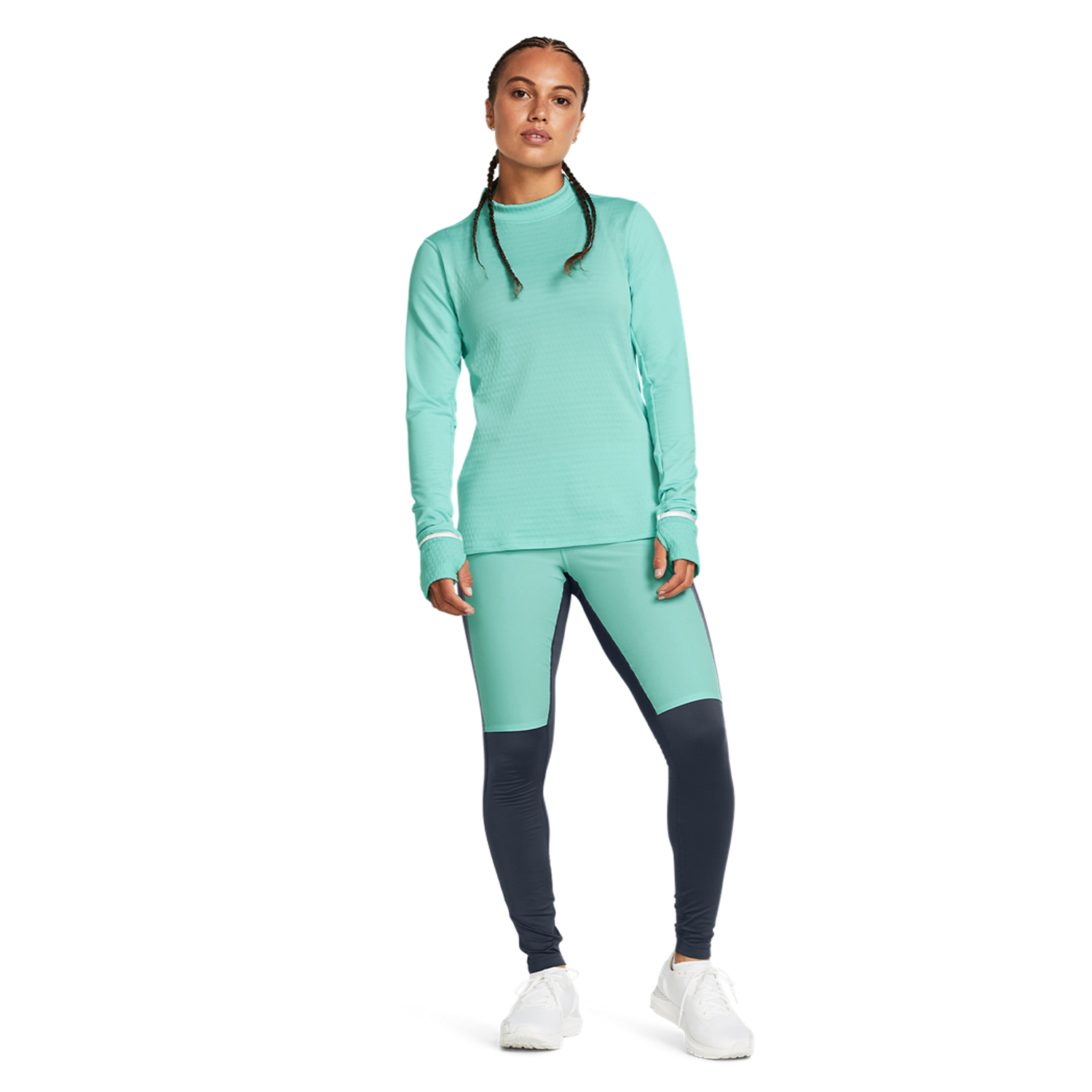Under Armour Qualifier Cold Maglia Neo Turquoise/Reflective