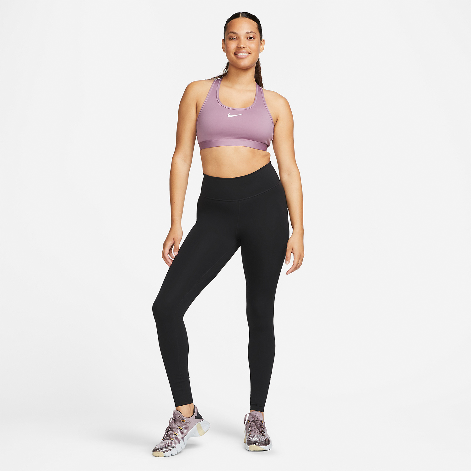 Nike Swoosh Dri-FIT Reggiseno Sportivo Violet Dust/White