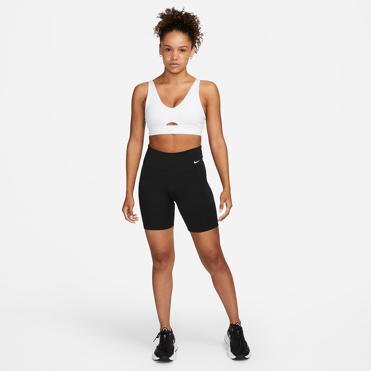 Nike Dri-FIT Indy Reggiseno Sportivo White/Photon Dust