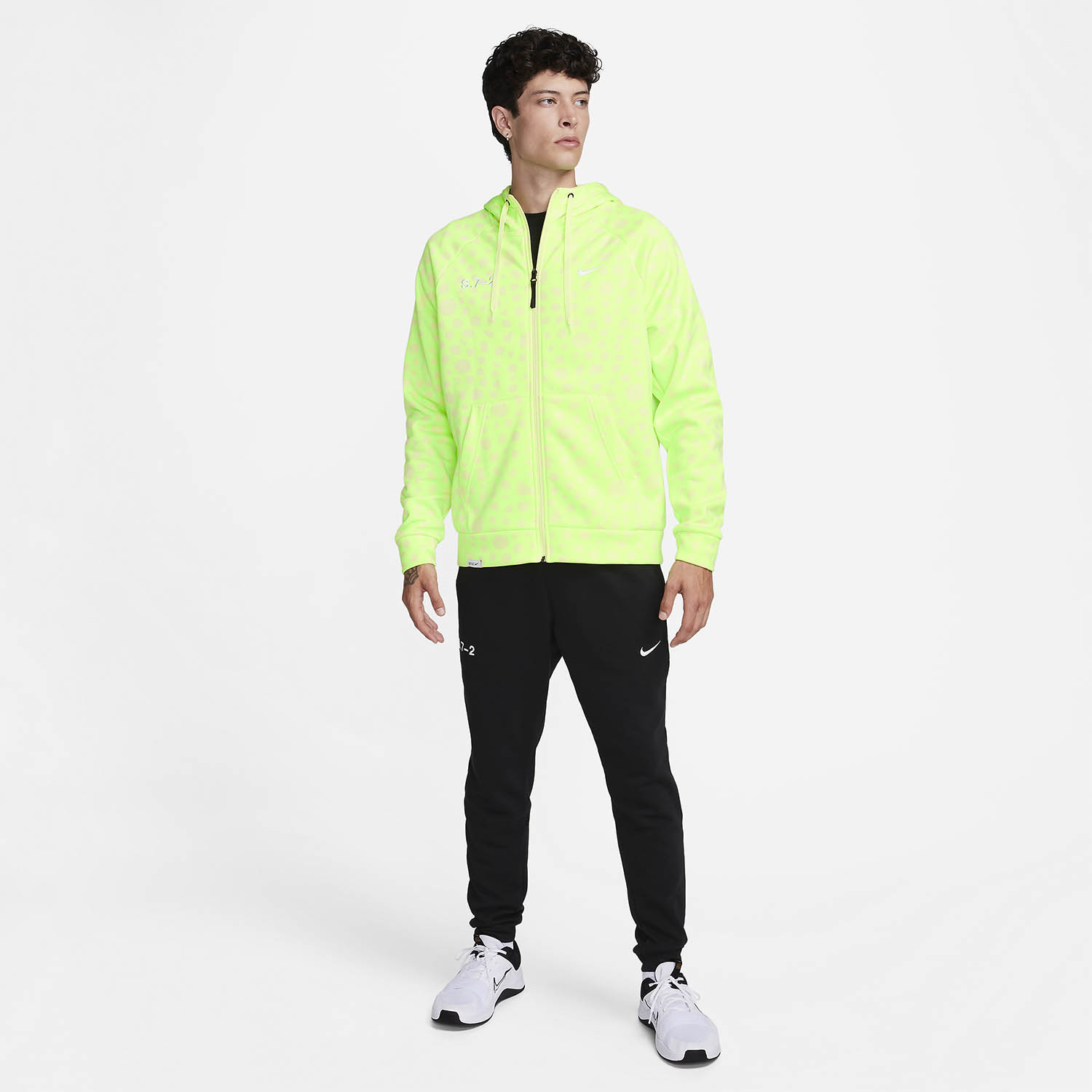 Nike Therma-FIT Studio 72 Felpa Lime Blast/Luminous Green/White
