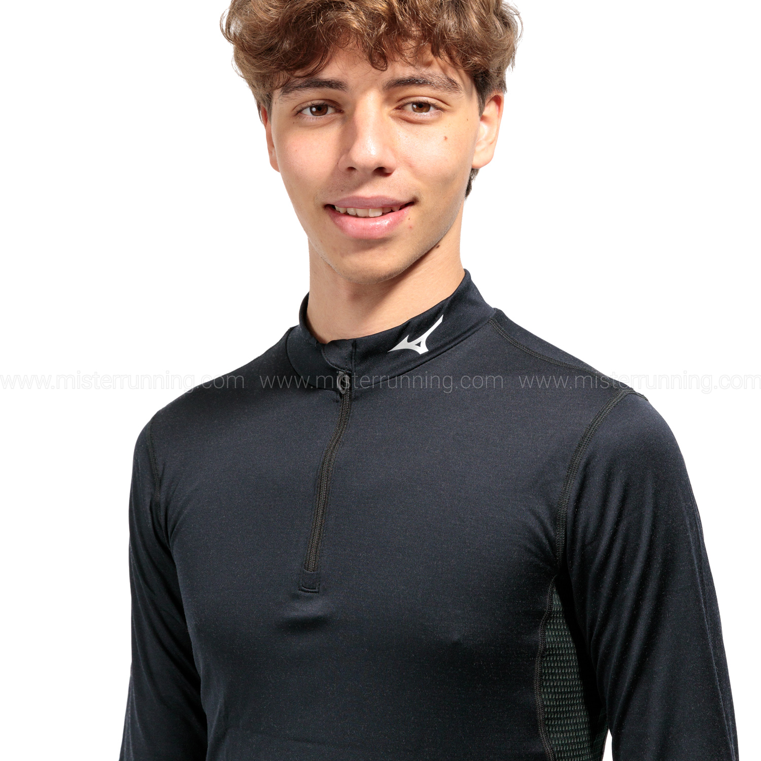 Mizuno Mid Weight Breath Thermo Logo Maglia Black