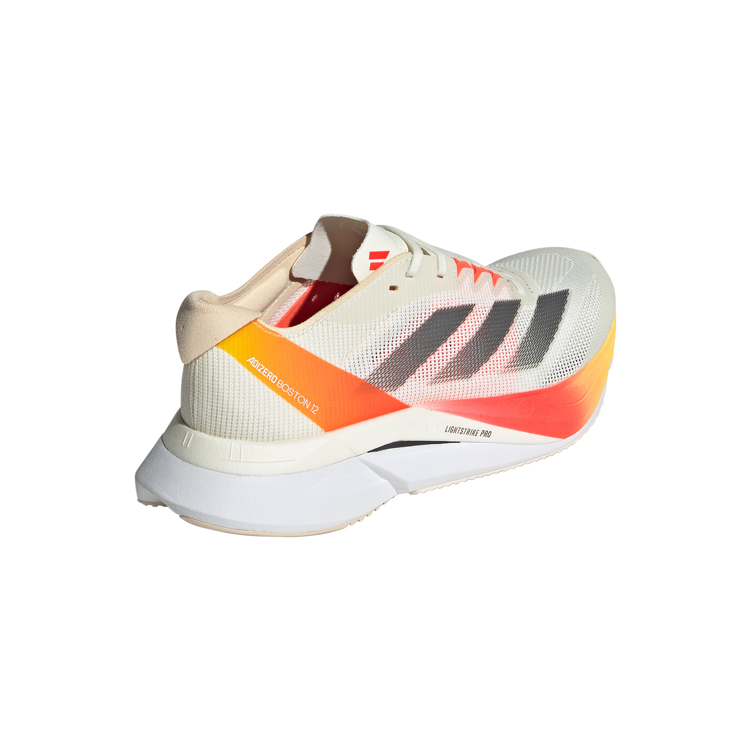 adidas adizero Boston 12 Ivory/Iron Metallic/Solar Red