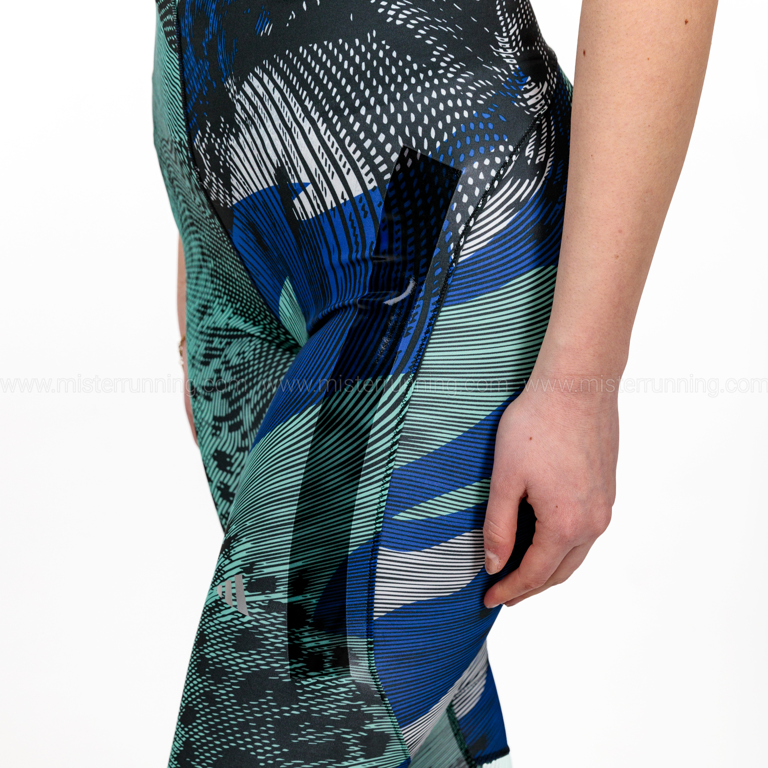 adidas adizero AOP Tights Black/Lucid Blu