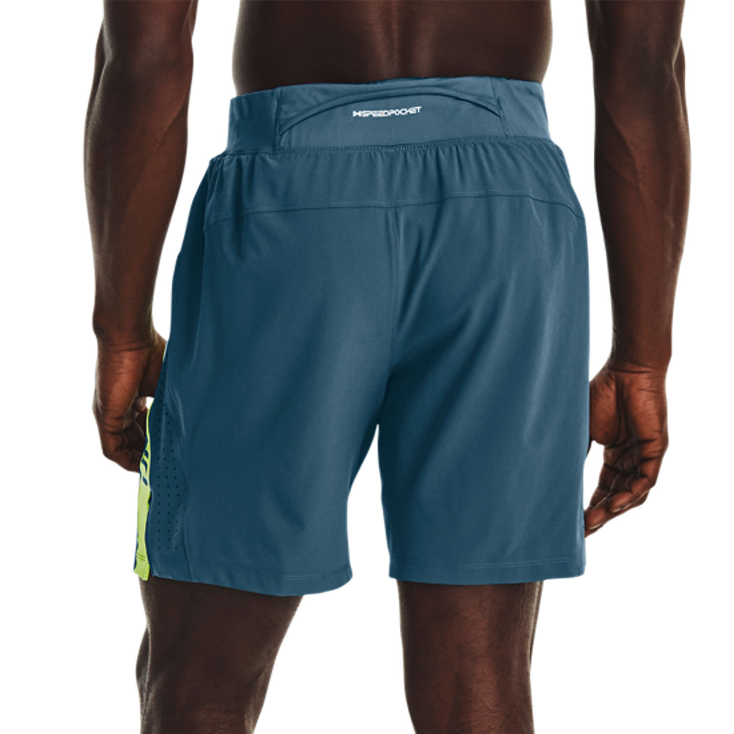 Under Armour Launch Elite Graphic 7in Pantaloncini Static Blue/Lime Surge